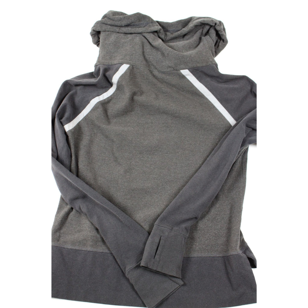 Sweaty Betty Gray Funnel Neck Pullover Sweatshirt Small
