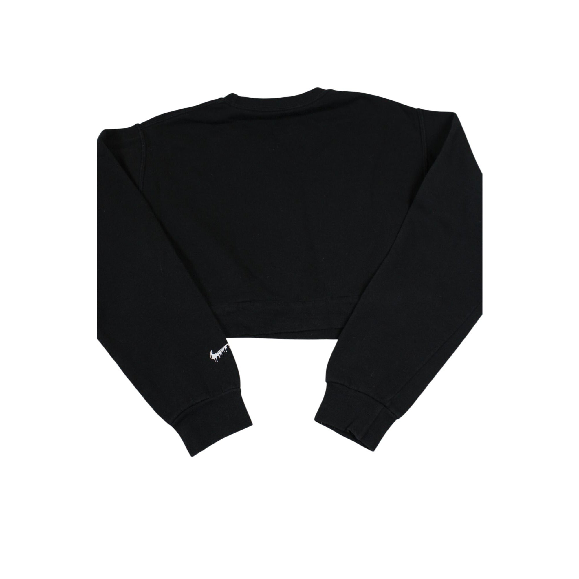 Skeleton Hands Black Cropped Sweatshirt By Fruit Of The Loom Size S