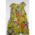 Anthropologie Moulinette Soeurs Chartreuse Floral Dress — Flutter Sleeve, Sz 12