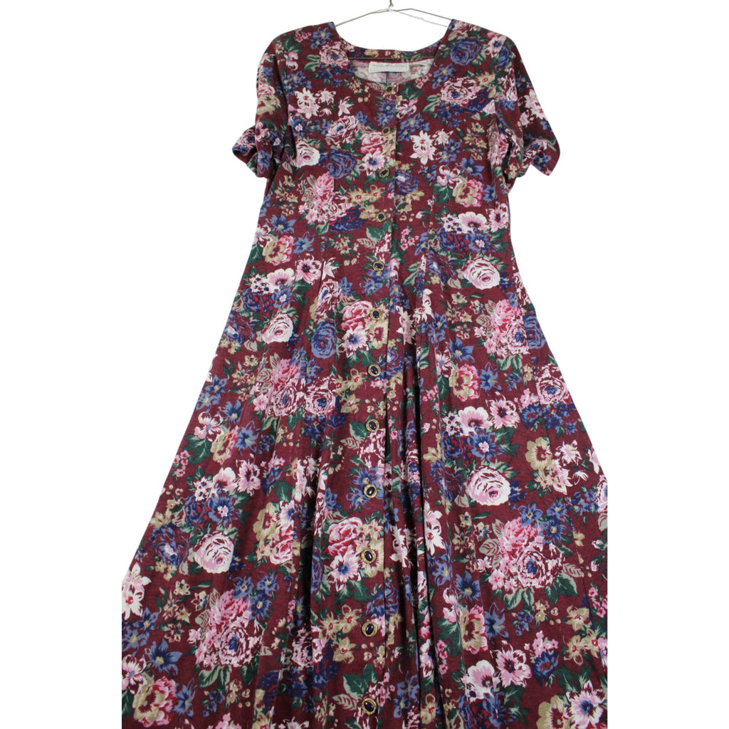 Floral Button-Front Midi Dress By Maggie Lawrence