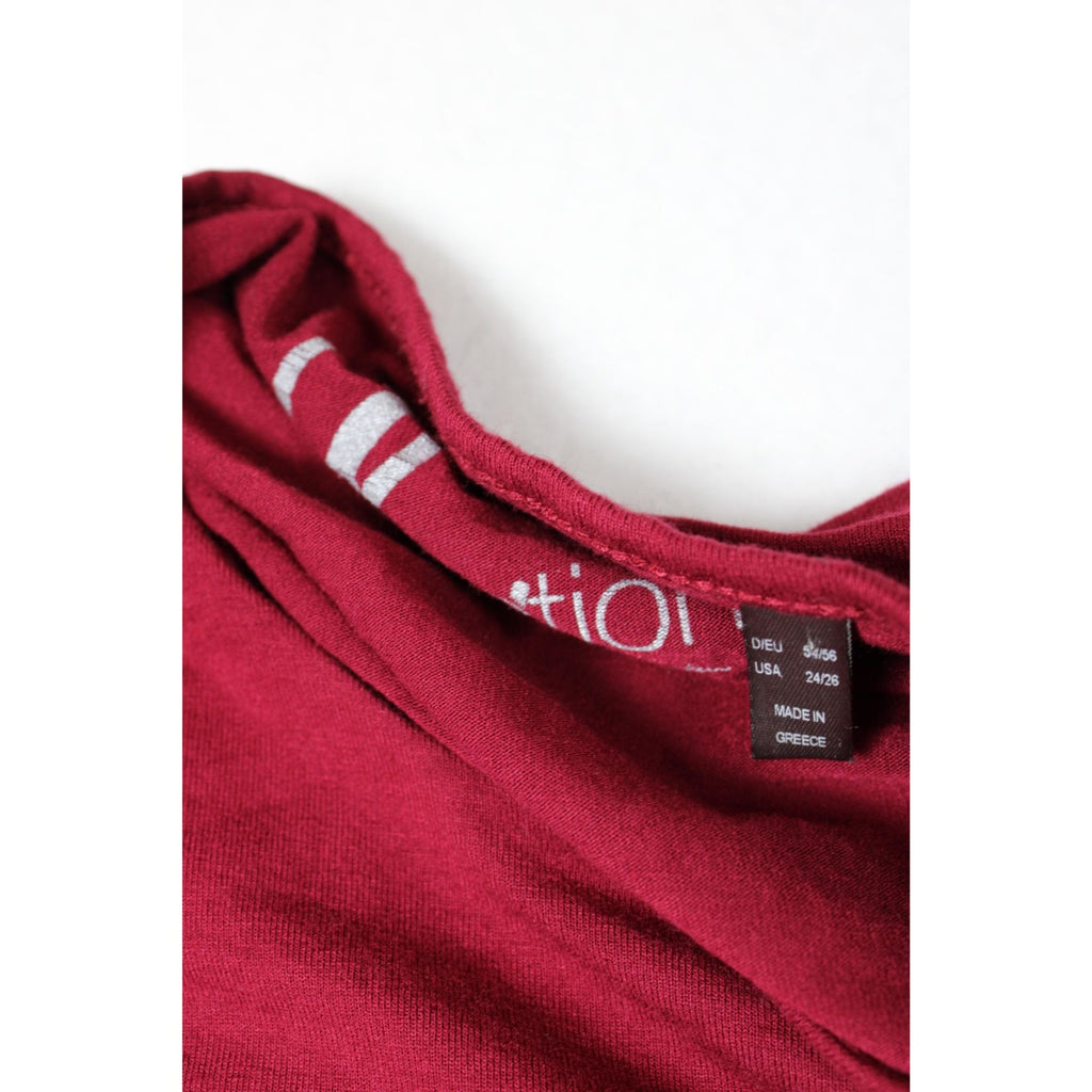 Plus Size Womens Burgundy Long-Sleeve Top By U Selection Size 24/26