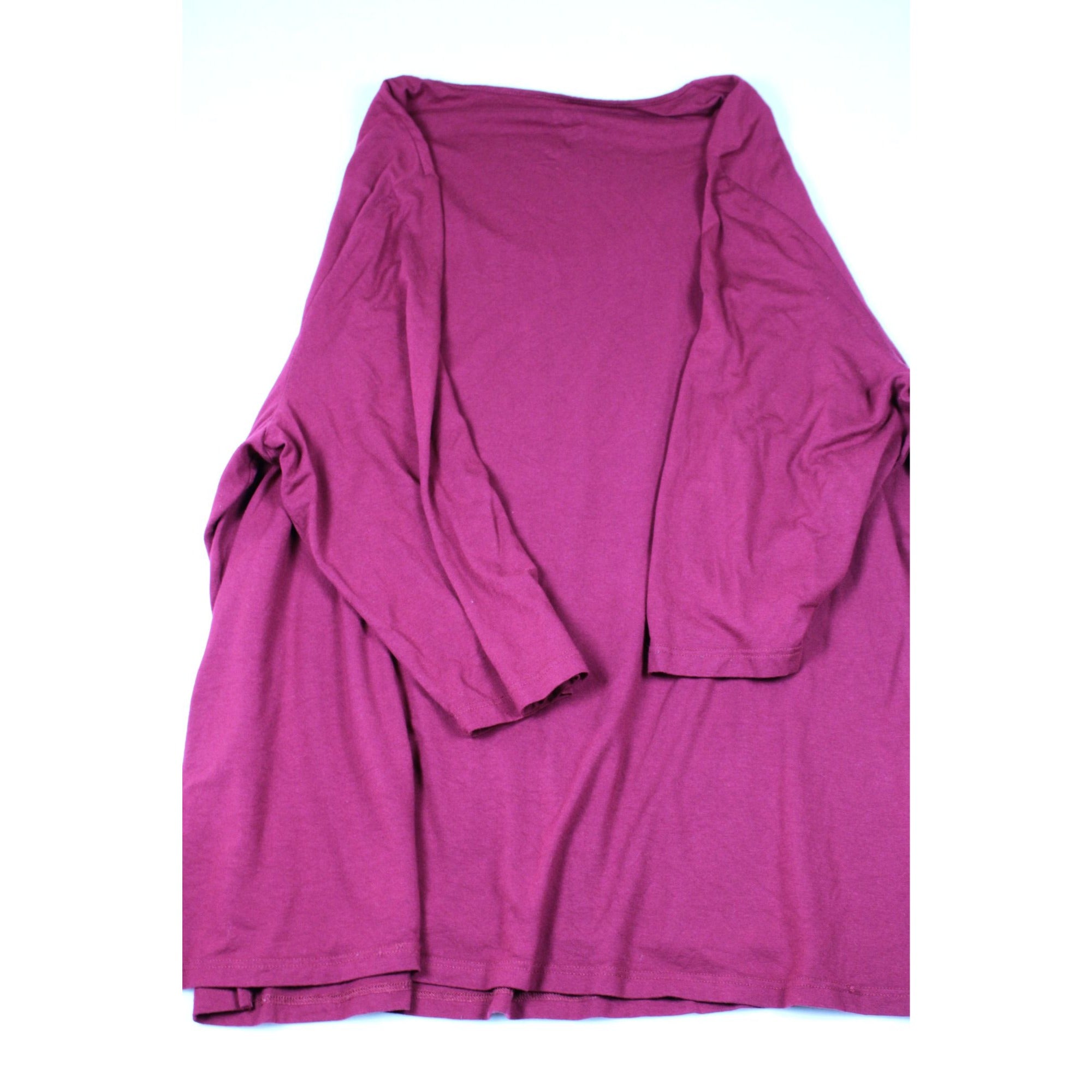 Plus Size Womens Burgundy Long-Sleeve Top By U Selection Size 24/26