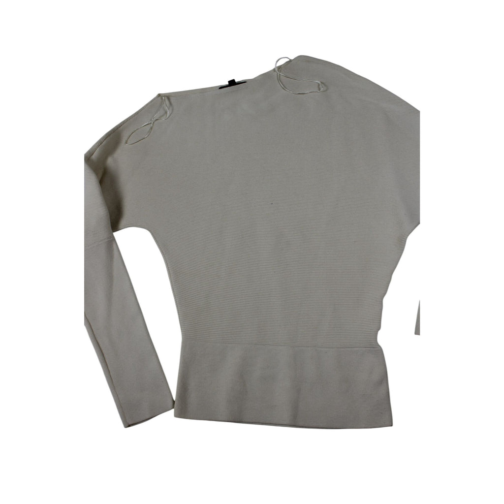 Banana Republic Womens XS Beige Slim Fit Off Shoulder Sweater