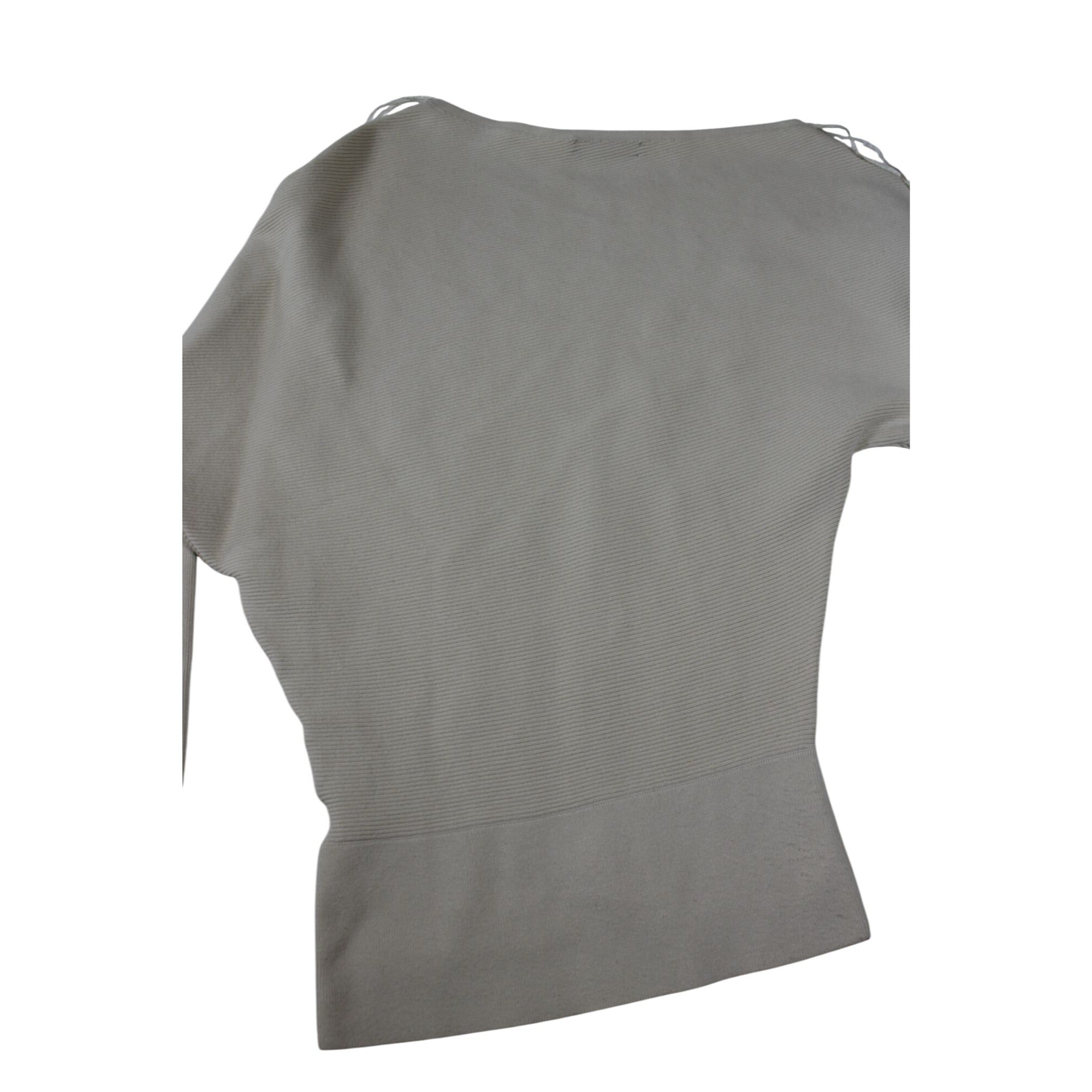 Banana Republic Womens XS Beige Slim Fit Off Shoulder Sweater
