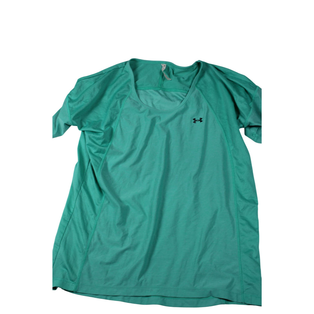 Under Armour Womens Green Short Sleeve Performance Shirt Lightweight & Stretchy Size S