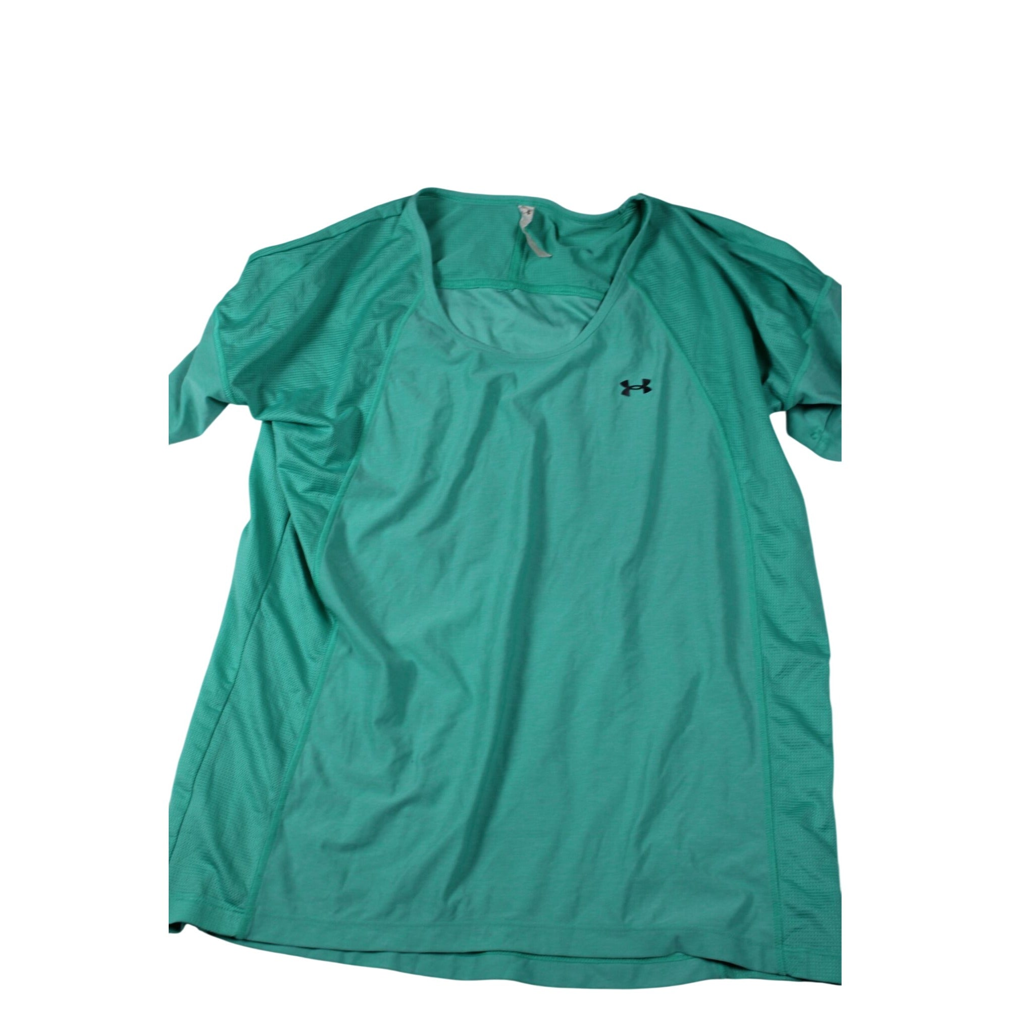 Under Armour Womens Green Short Sleeve Performance Shirt Lightweight & Stretchy Size S