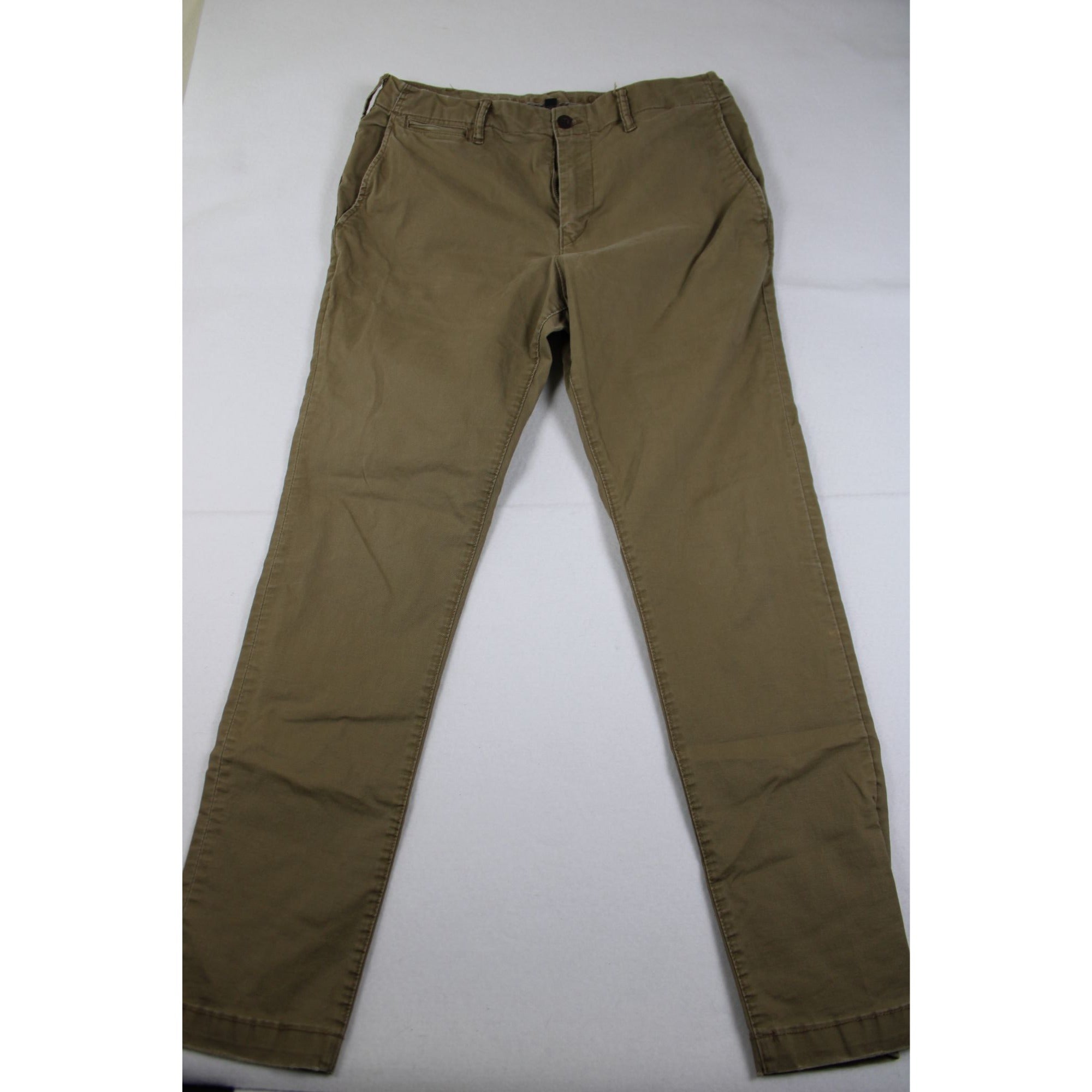 American Eagle Mens Slim Fit Khaki Pants 34x34 Cotton Blend Casual Wear