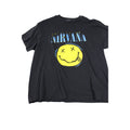 Nirvana Smiley Face Graphic Band Tee Black XL