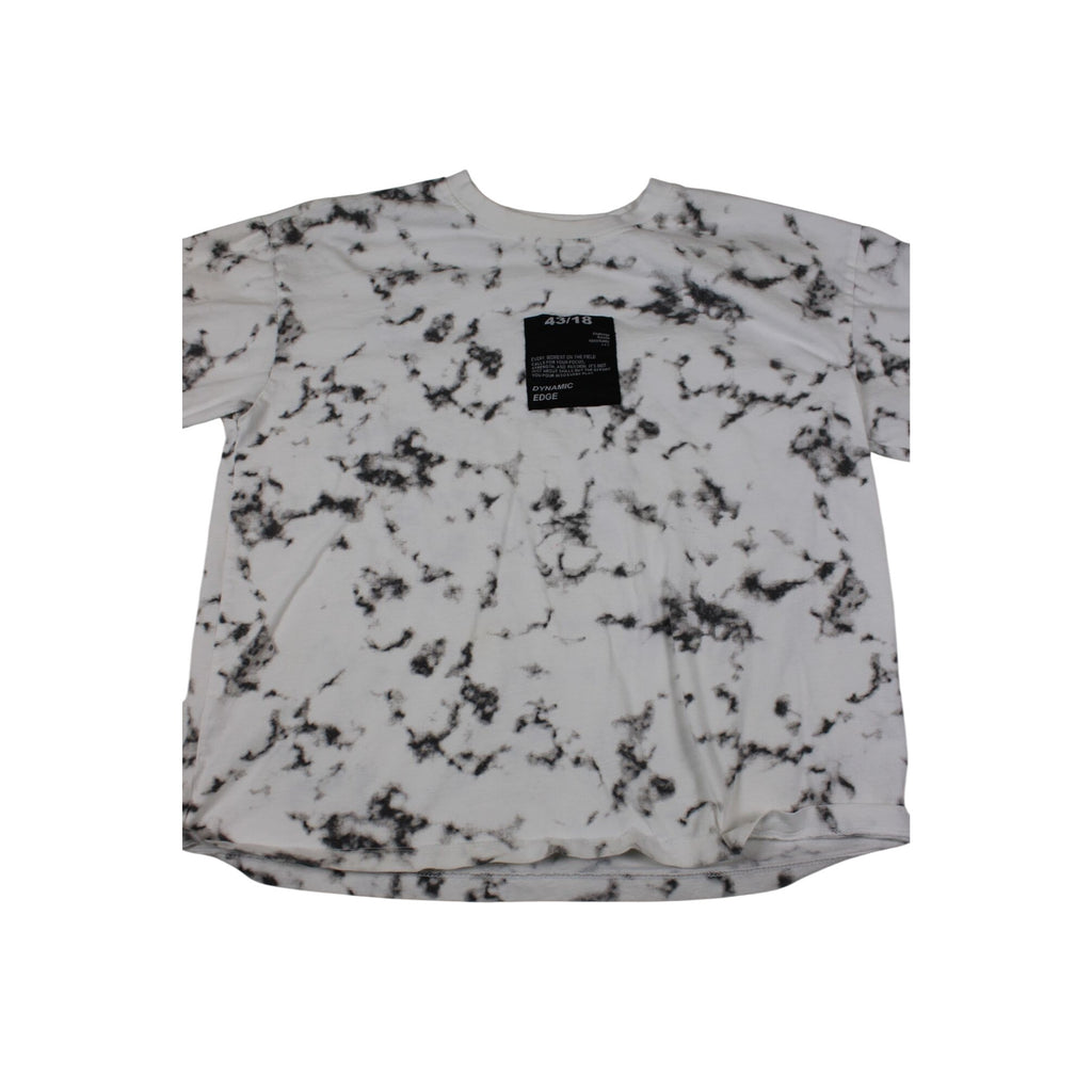 Zara Youth White & Black Marble Tie-Dye Graphic T-Shirt 13/14 Years