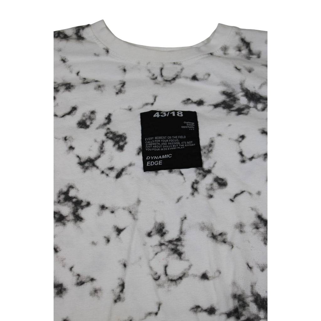Zara Youth White & Black Marble Tie-Dye Graphic T-Shirt 13/14 Years