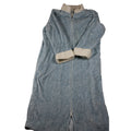 Oscar De La Renta Blue Sherpa Lined Long Robe L/XL