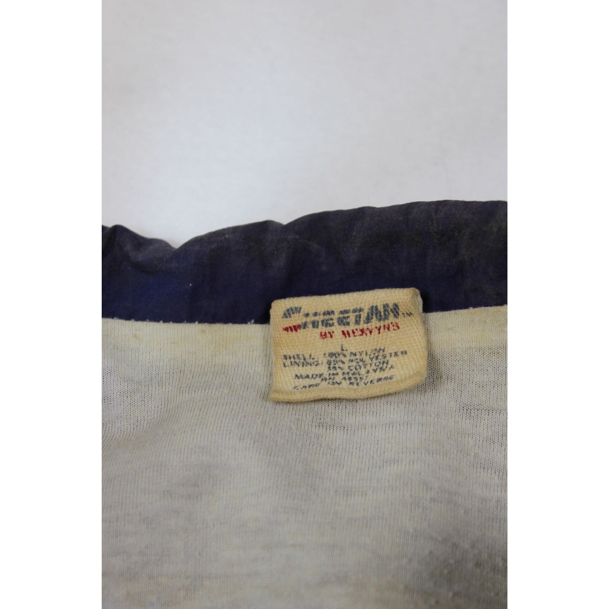 Vintage Mens Chevignon Windbreaker Jacket Colorblock Design Full-Zip Elastic Cuffs Lightweight Nylon Lined Made In Hong Kong
