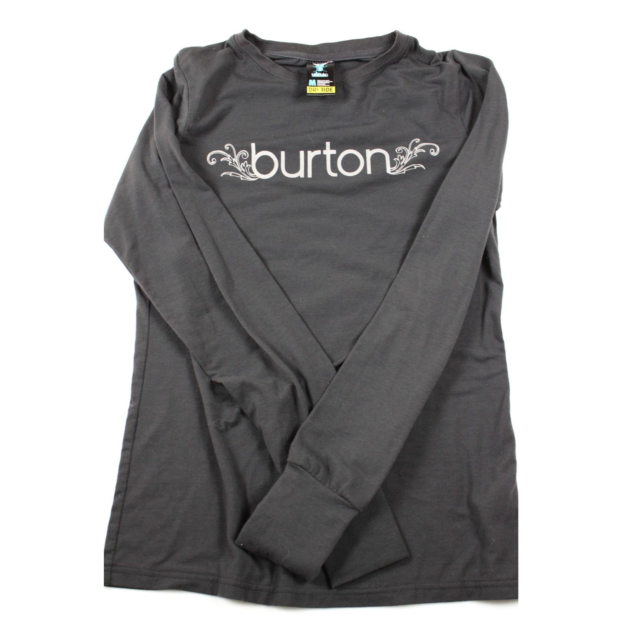 Burton Womens Black Long-Sleeve Shirt With Logo & Floral Print Size M