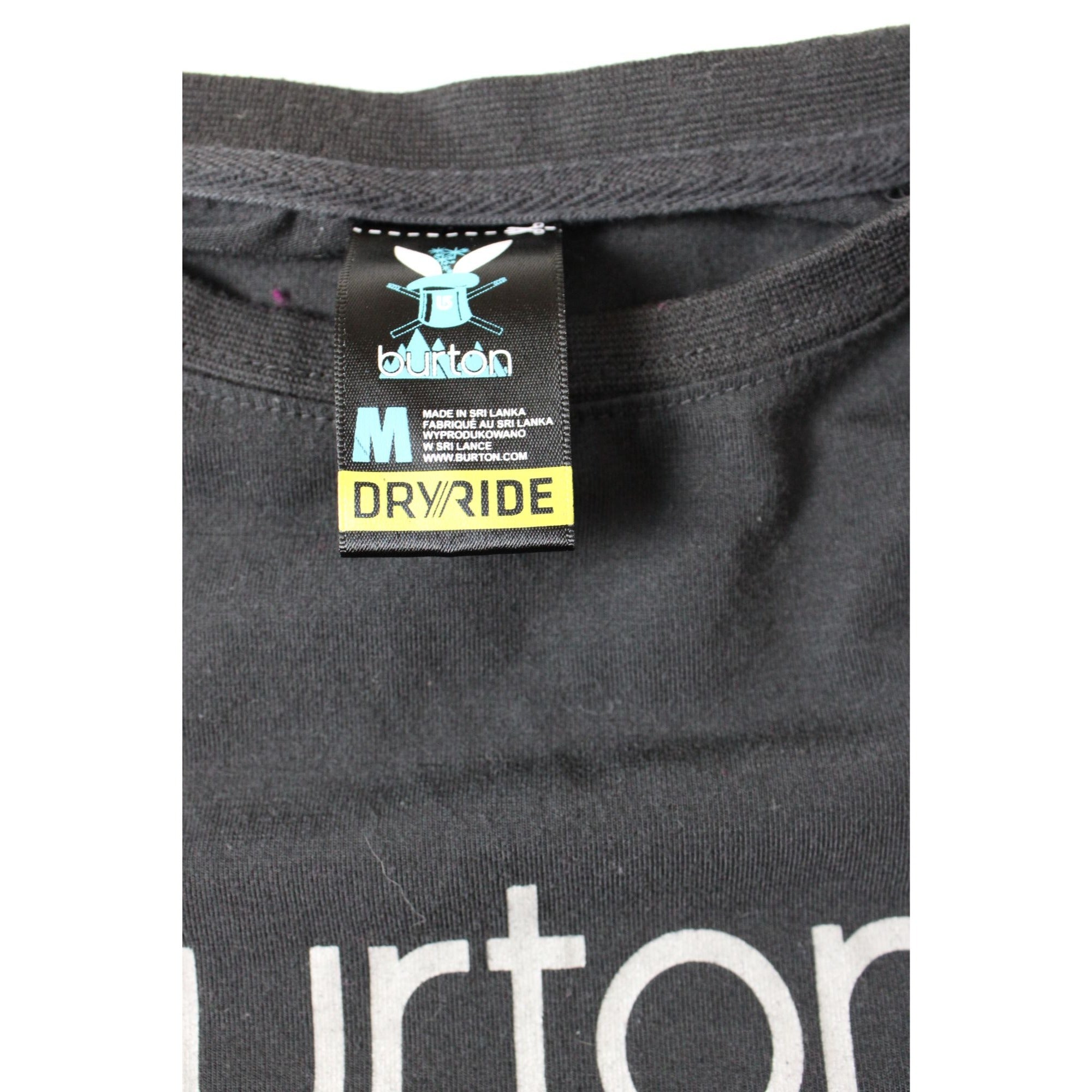 Burton Womens Black Long-Sleeve Shirt With Logo & Floral Print Size M