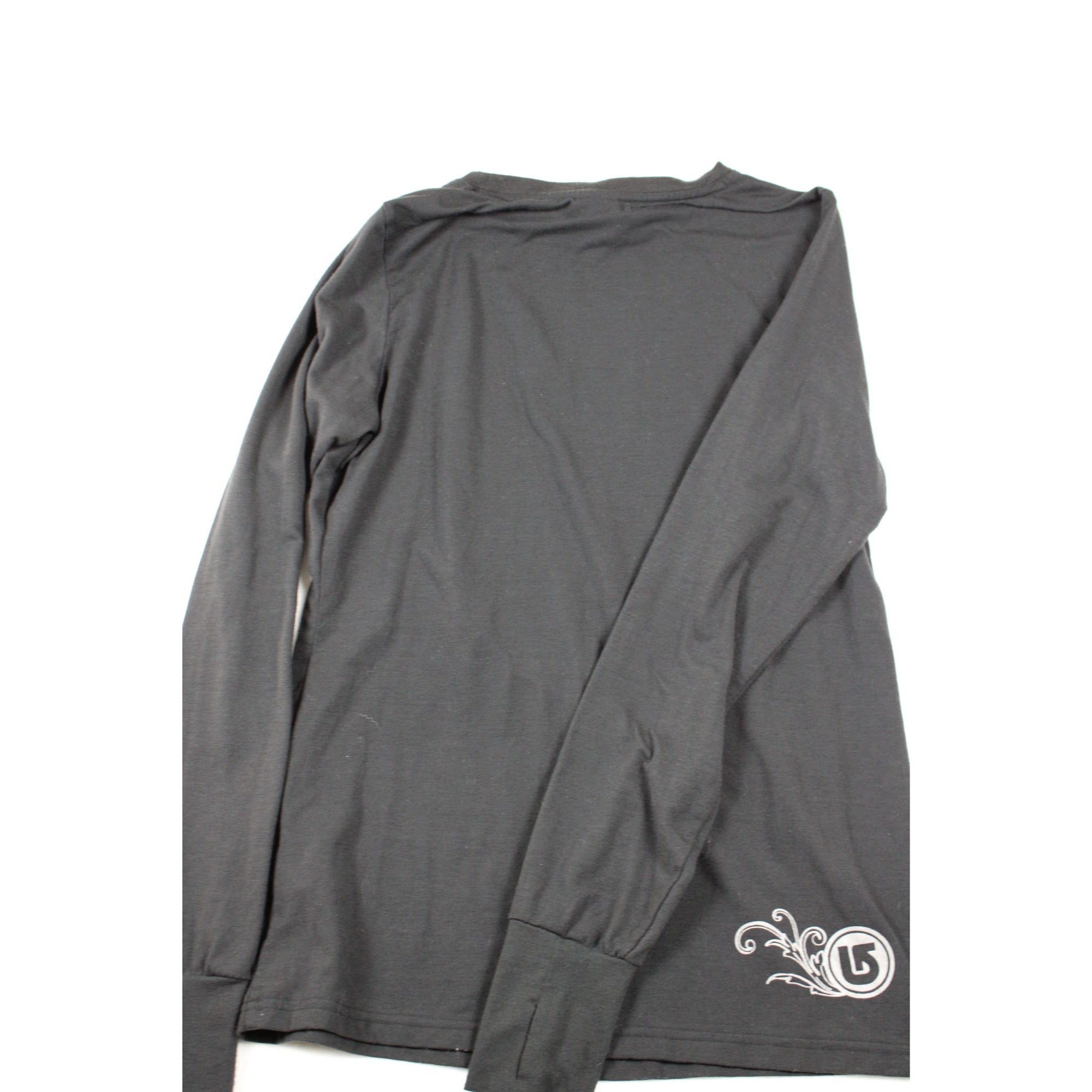 Burton Womens Black Long-Sleeve Shirt With Logo & Floral Print Size M