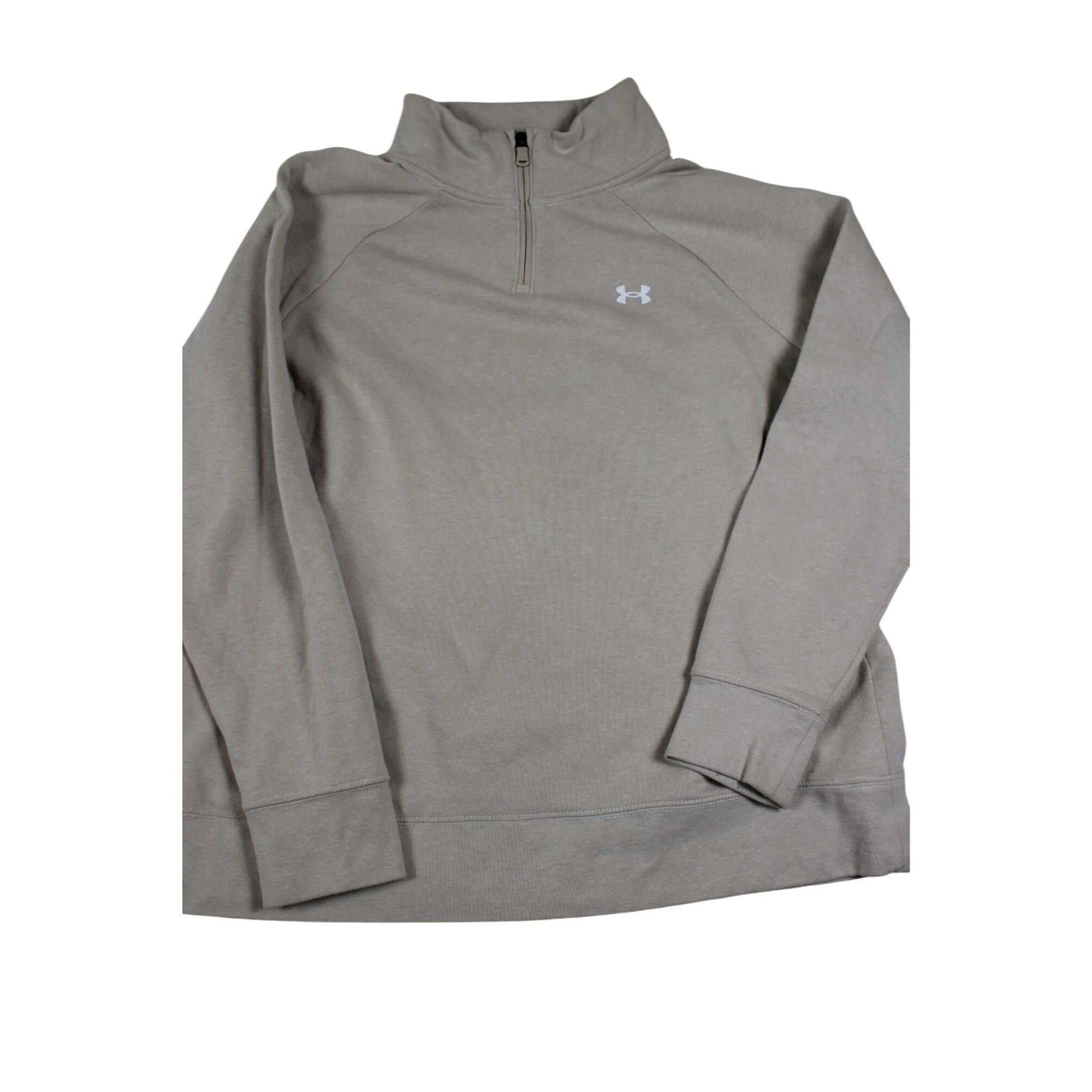 Under Armour Mens Gray HeatGear 1/4 Zip Pullover Sweatshirt Size Large