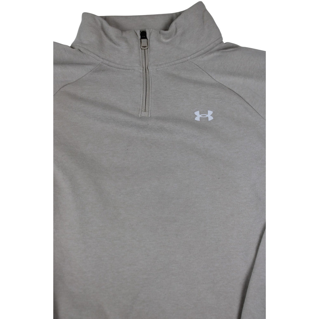 Under Armour Mens Gray HeatGear 1/4 Zip Pullover Sweatshirt Size Large