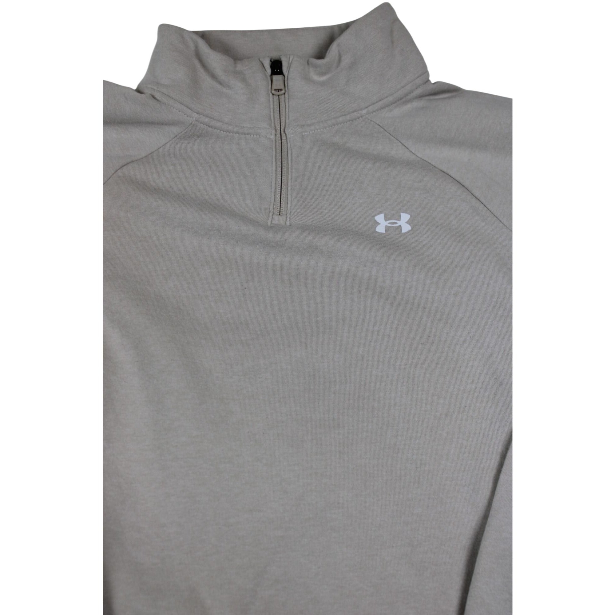 Under Armour Mens Gray HeatGear 1/4 Zip Pullover Sweatshirt Size Large