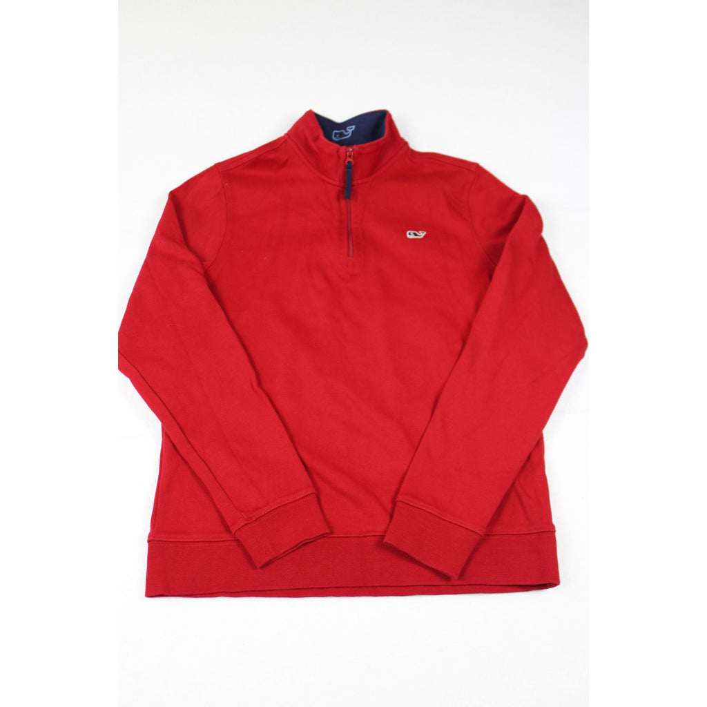 Vineyard Vines Red 1/4 Zip Pullover Sweatshirt YM