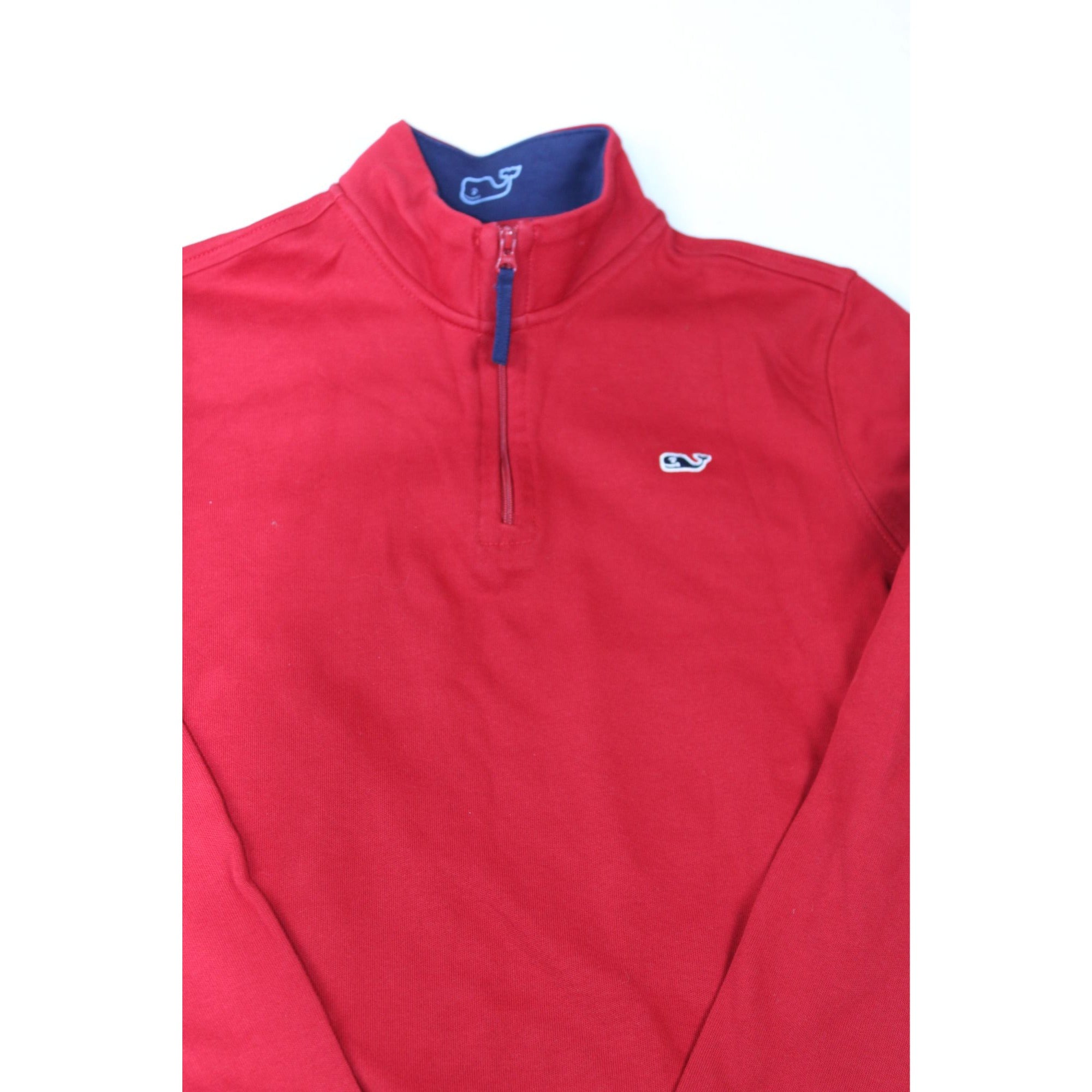 Vineyard Vines Red 1/4 Zip Pullover Sweatshirt YM