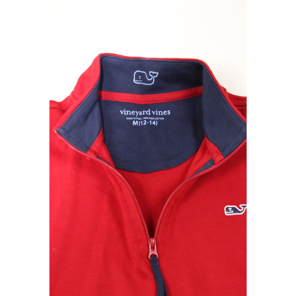 Vineyard Vines Red 1/4 Zip Pullover Sweatshirt YM