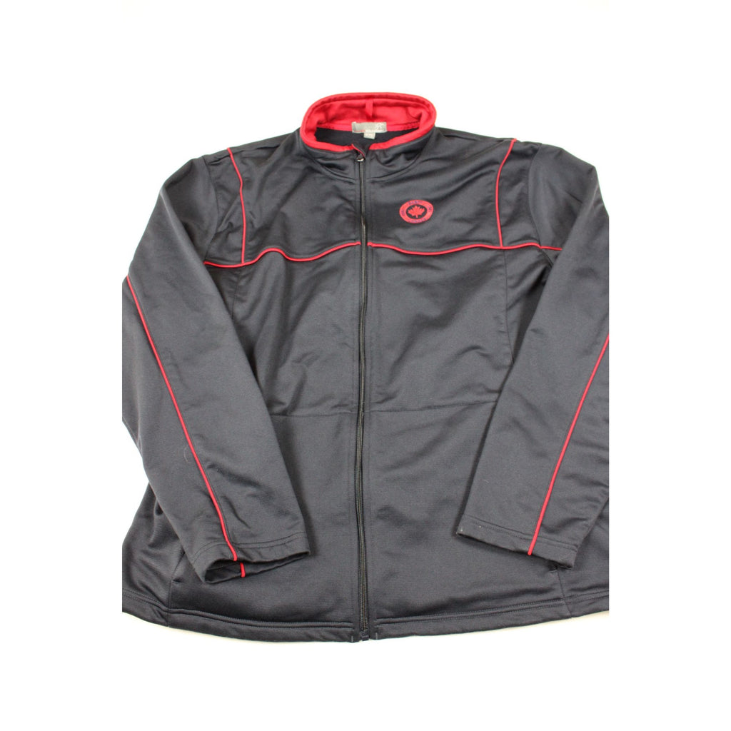 Outer Boundary Black & Red Full-Zip Jacket Canada Maple Leaf Logo 2XL