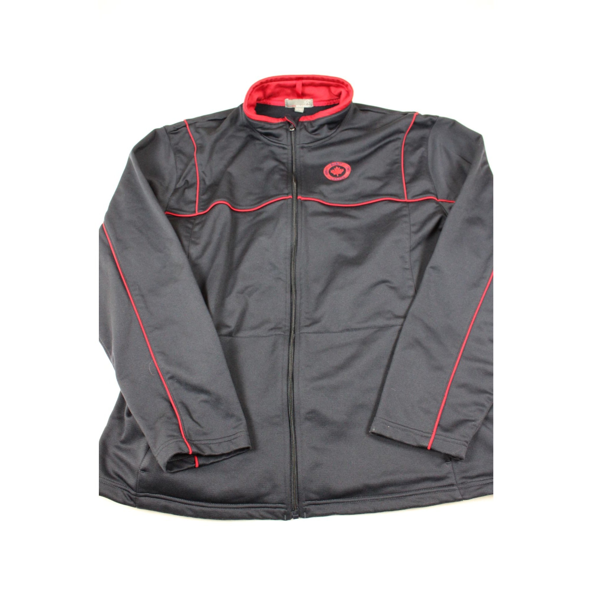 Outer Boundary Black & Red Full-Zip Jacket Canada Maple Leaf Logo 2XL