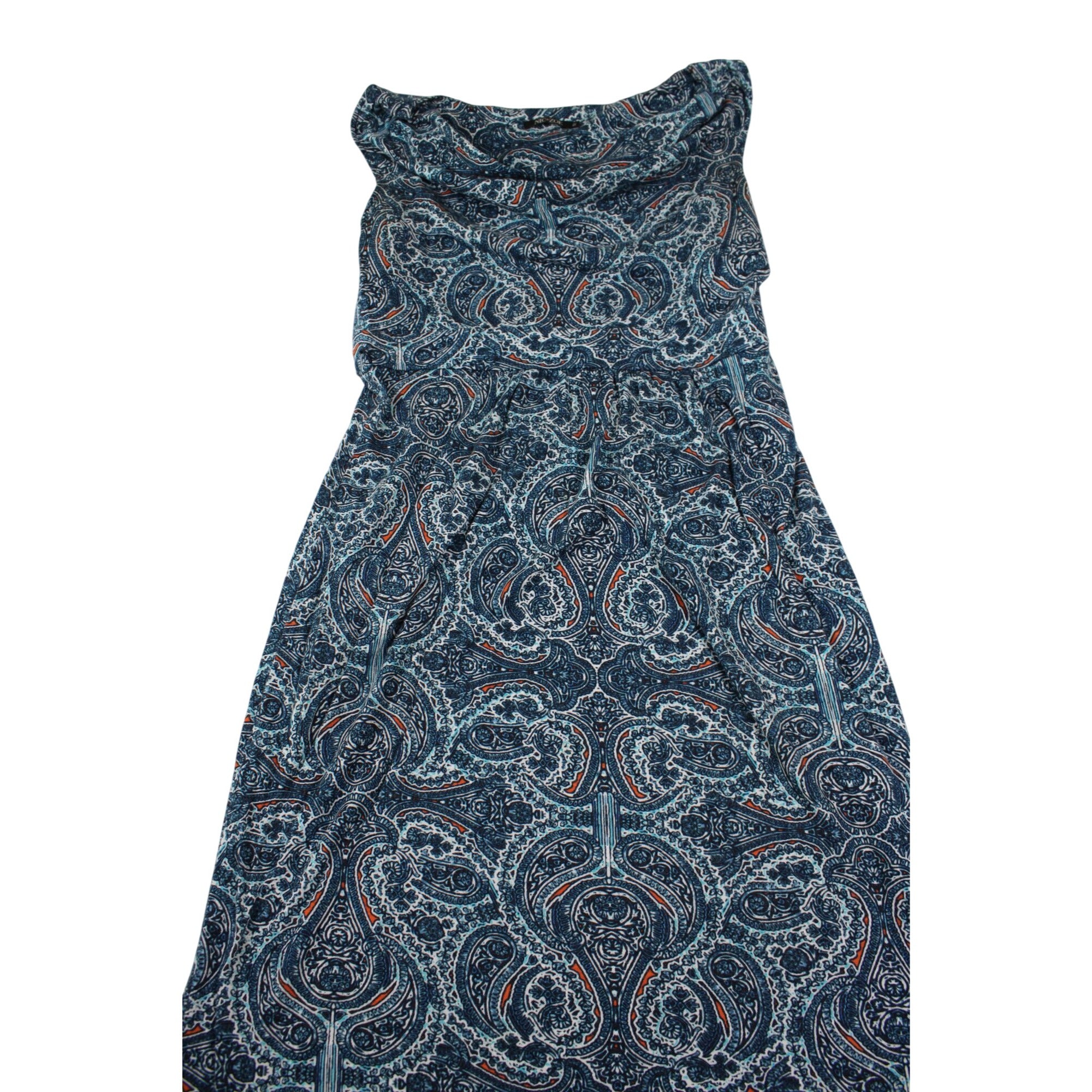 Nic+Zoe Blue Paisley Sleeveless Midi Dress Size M