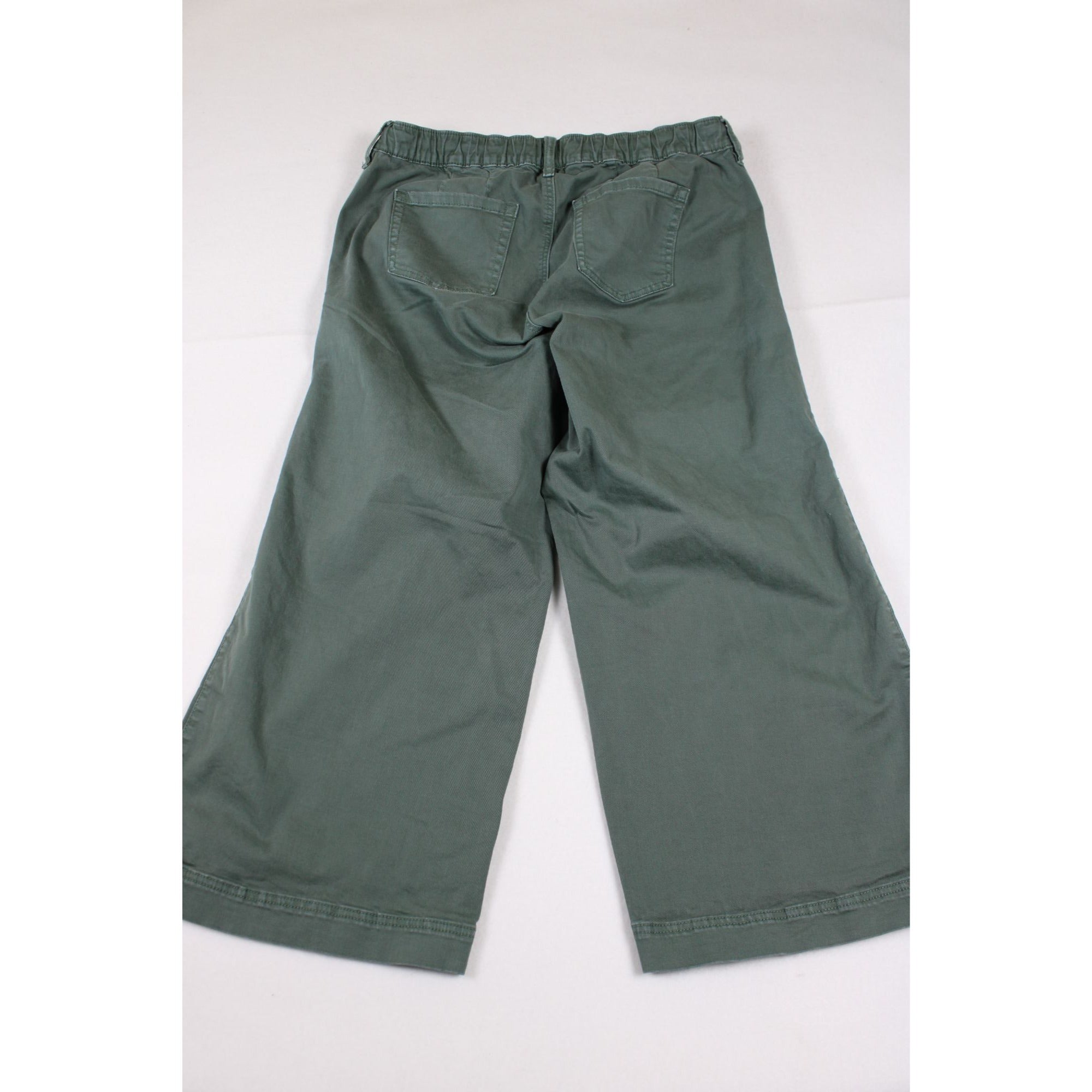 Torrid Womens Green Drawstring Wide-Leg Cropped Pants Size 0
