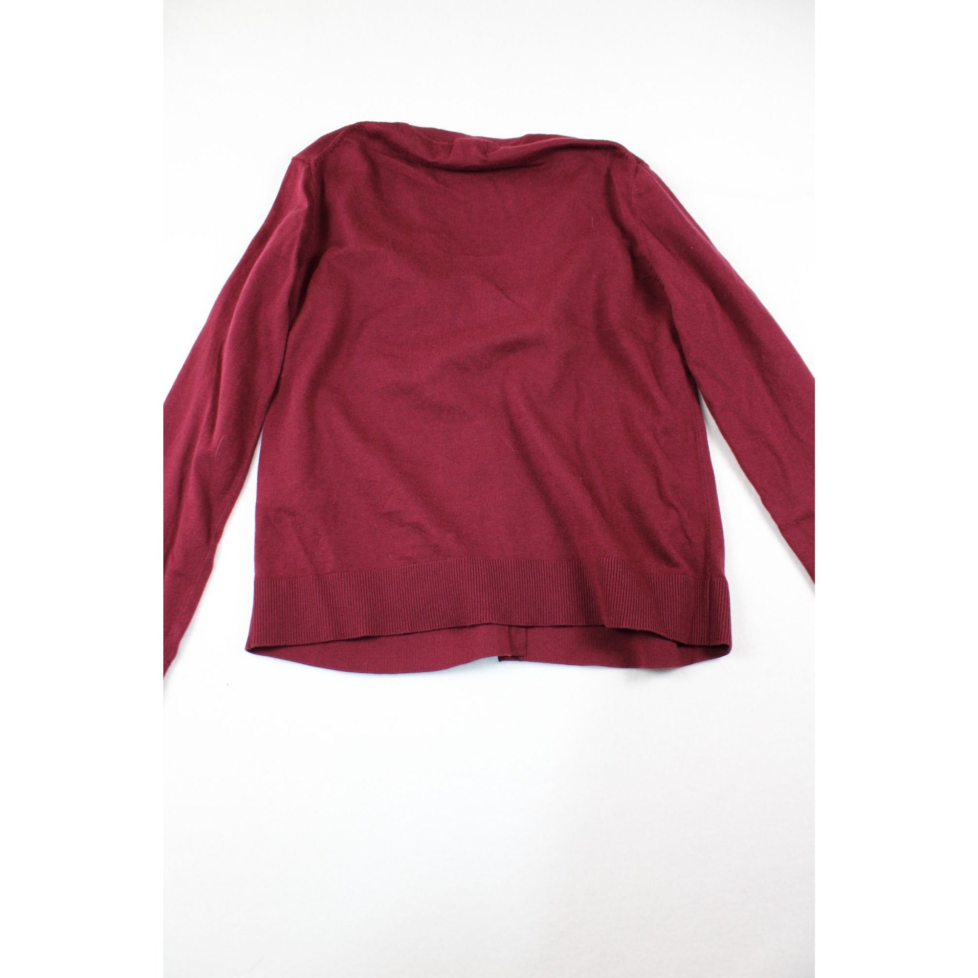 Banana Republic Burgundy Button-Up Cardigan Sweater Medium Lightweight Knit