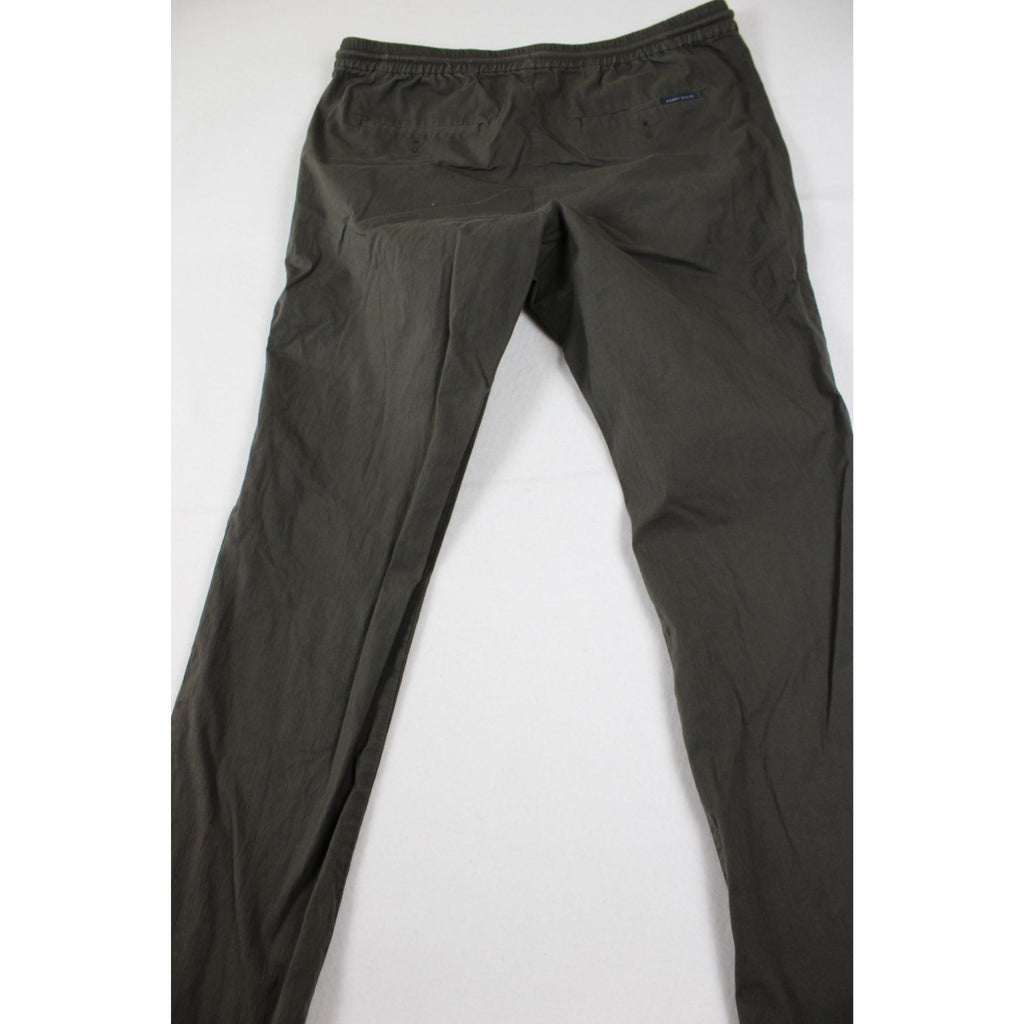 Mens Olive Green Cotton Blend Jogger Pants With Drawstring Waist Size 34