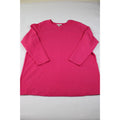 Woman Within Hot Pink Long Sleeve Pullover Sweater Plus Size 22/24