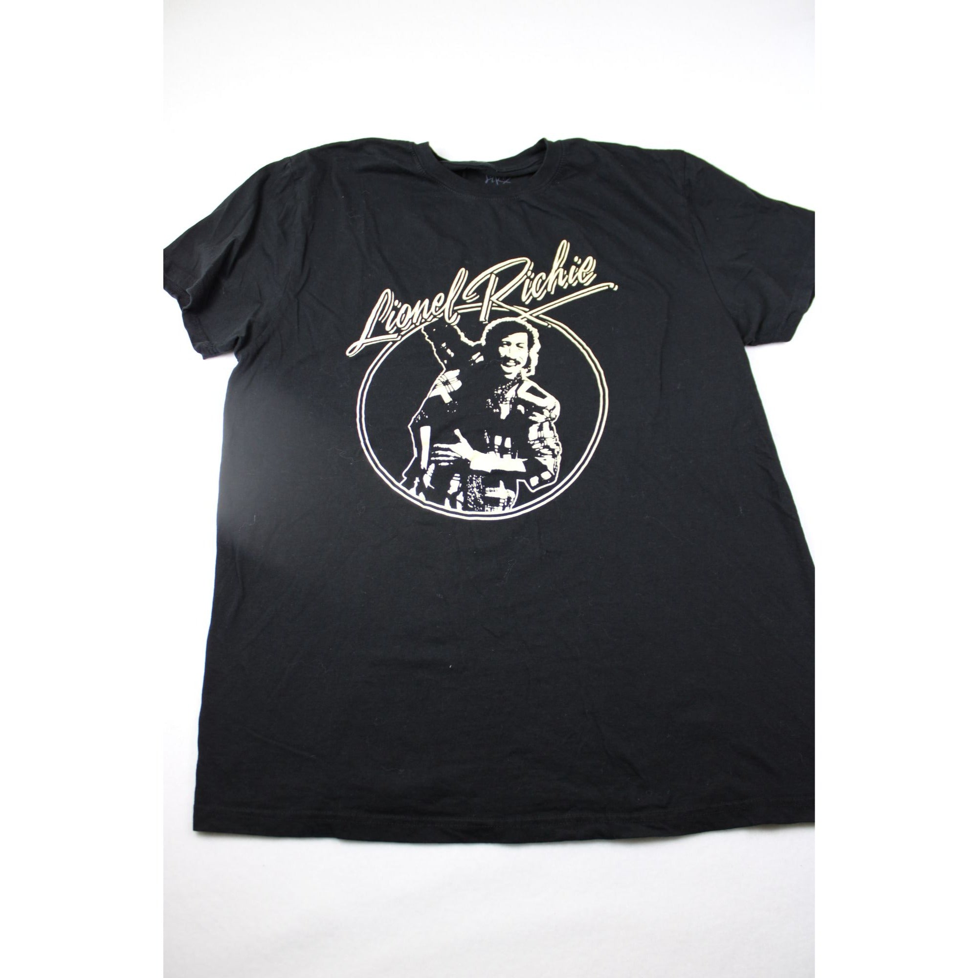 Lionel Richie Graphic T-Shirt Black Cotton Large Vintage Concert Tee Rare Find