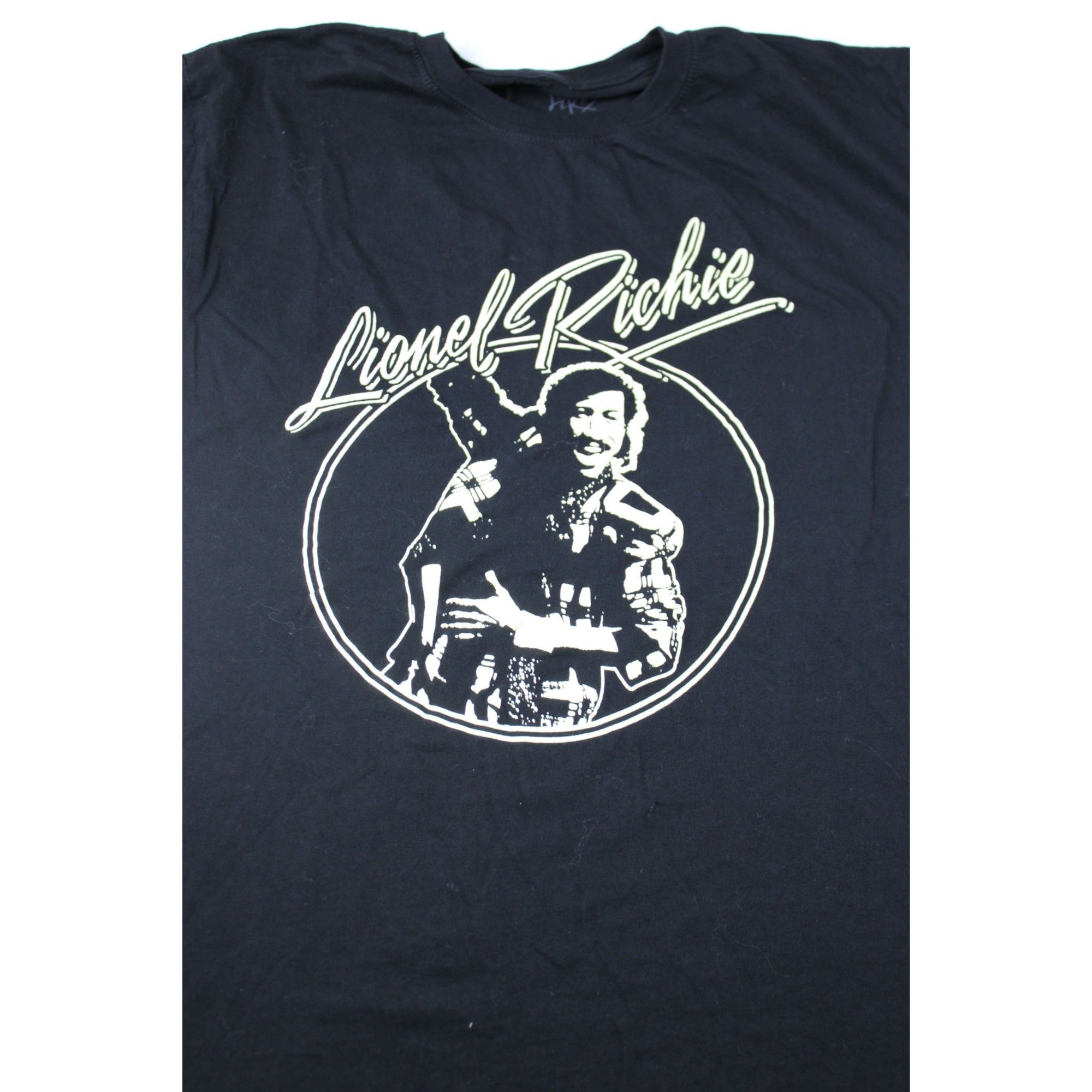 Lionel Richie Graphic T-Shirt Black Cotton Large Vintage Concert Tee Rare Find