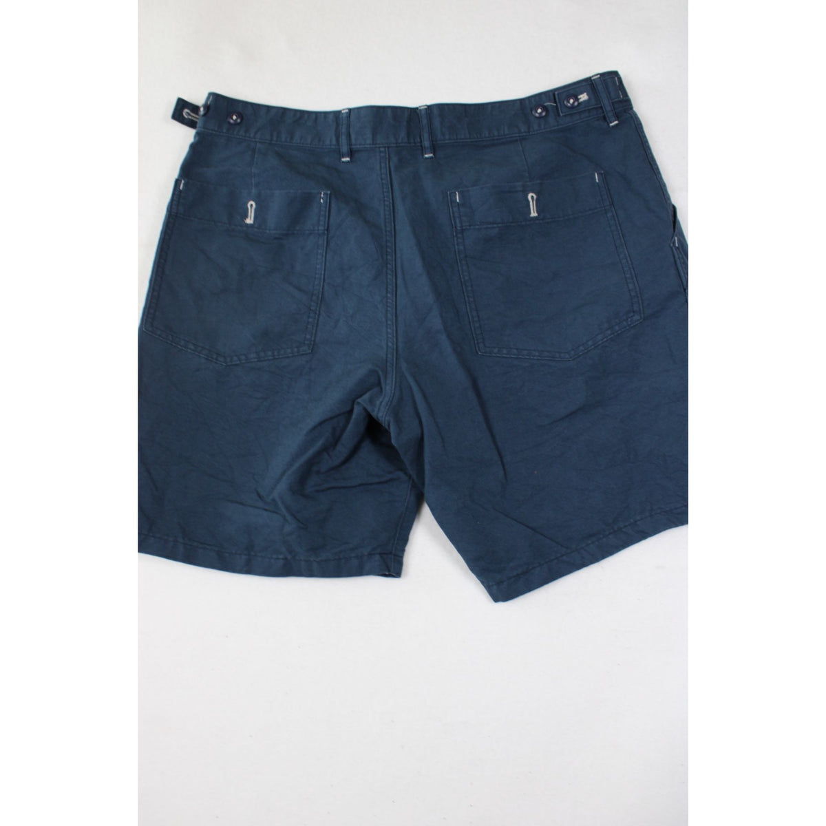 J.Crew Mens Navy Blue Casual Shorts Size 35 Cotton Blend Adjustable Waist