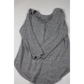 Heather Gray Long-Sleeve Knit Top With Lace-Up Neckline By Torrid Size 2