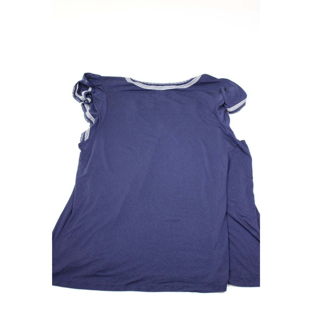 Torrid Super Soft Navy Embroidered Knit Top Size 3