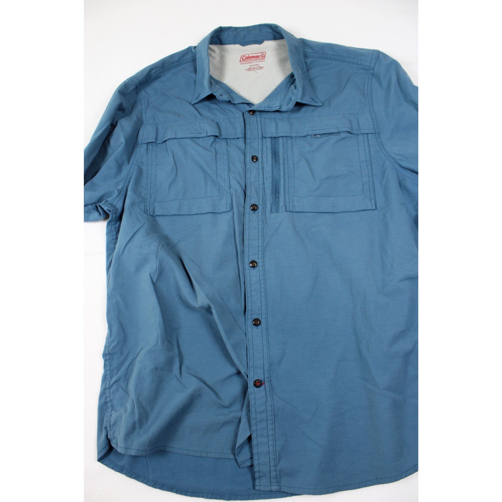 Coleman Mens Blue Outdoor Button-Up Shirt XL