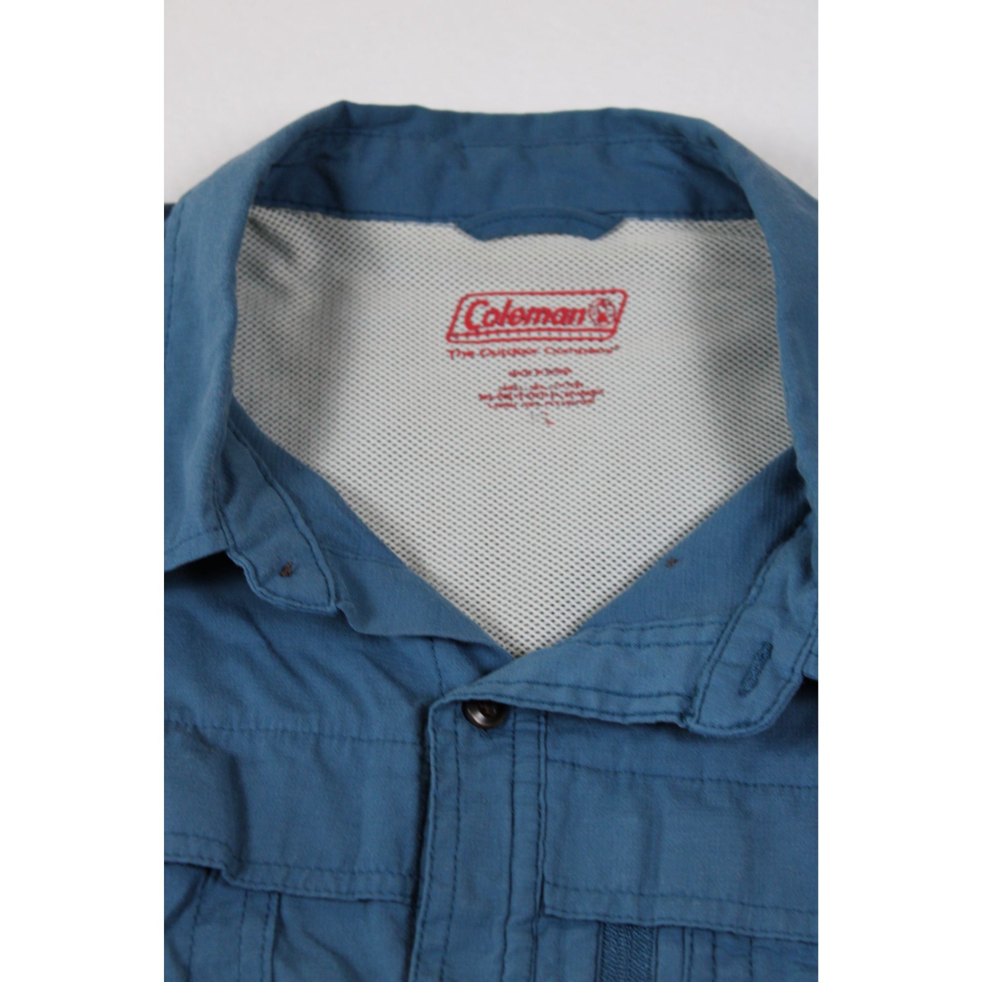 Coleman Mens Blue Outdoor Button-Up Shirt XL
