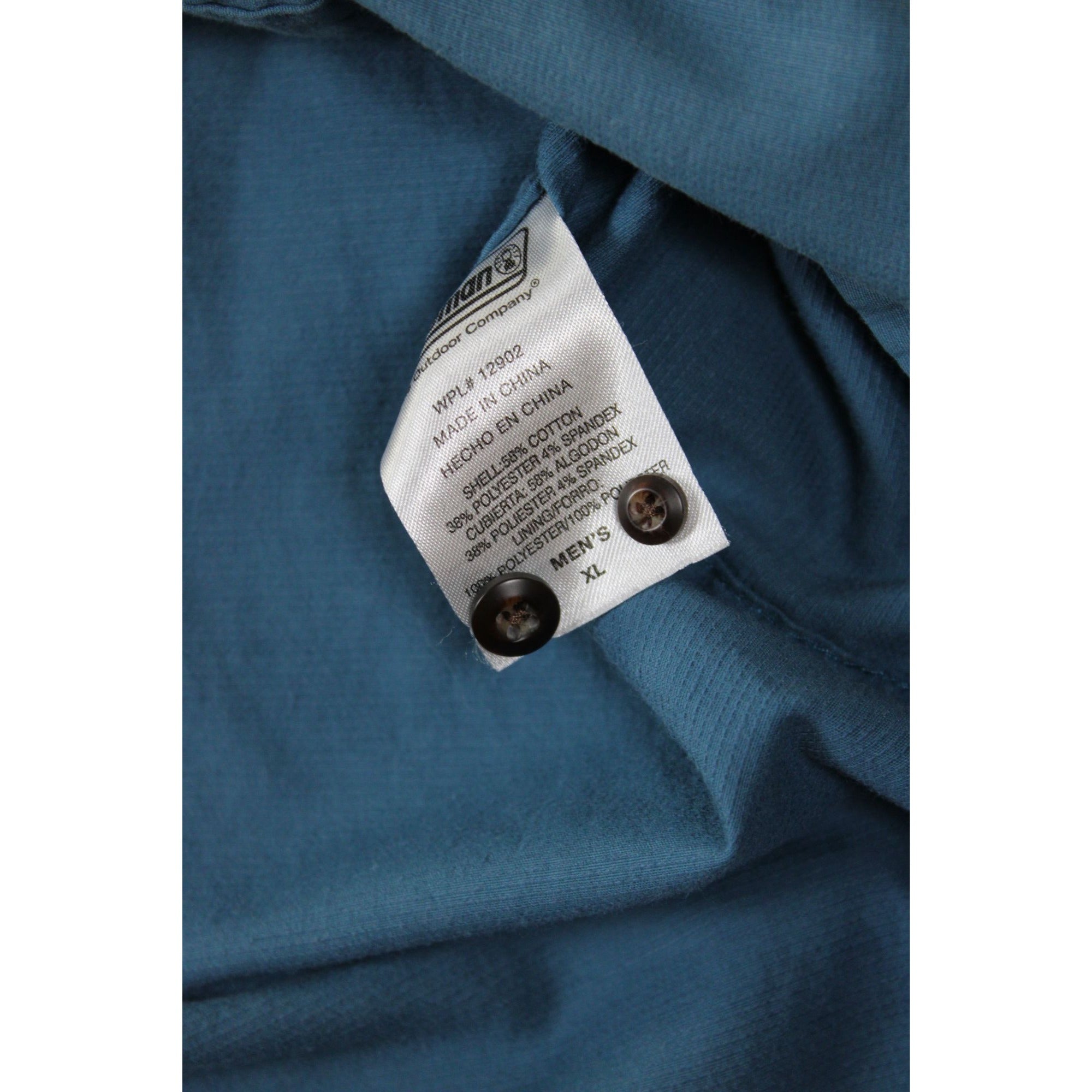 Coleman Mens Blue Outdoor Button-Up Shirt XL