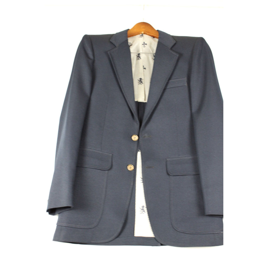 The JCPenney Comfort Blazer Navy Two-Button Classic Fit Jacket Mens