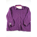 L.L. Bean Womens Purple Button-Down Shirt With White Fleece Lining