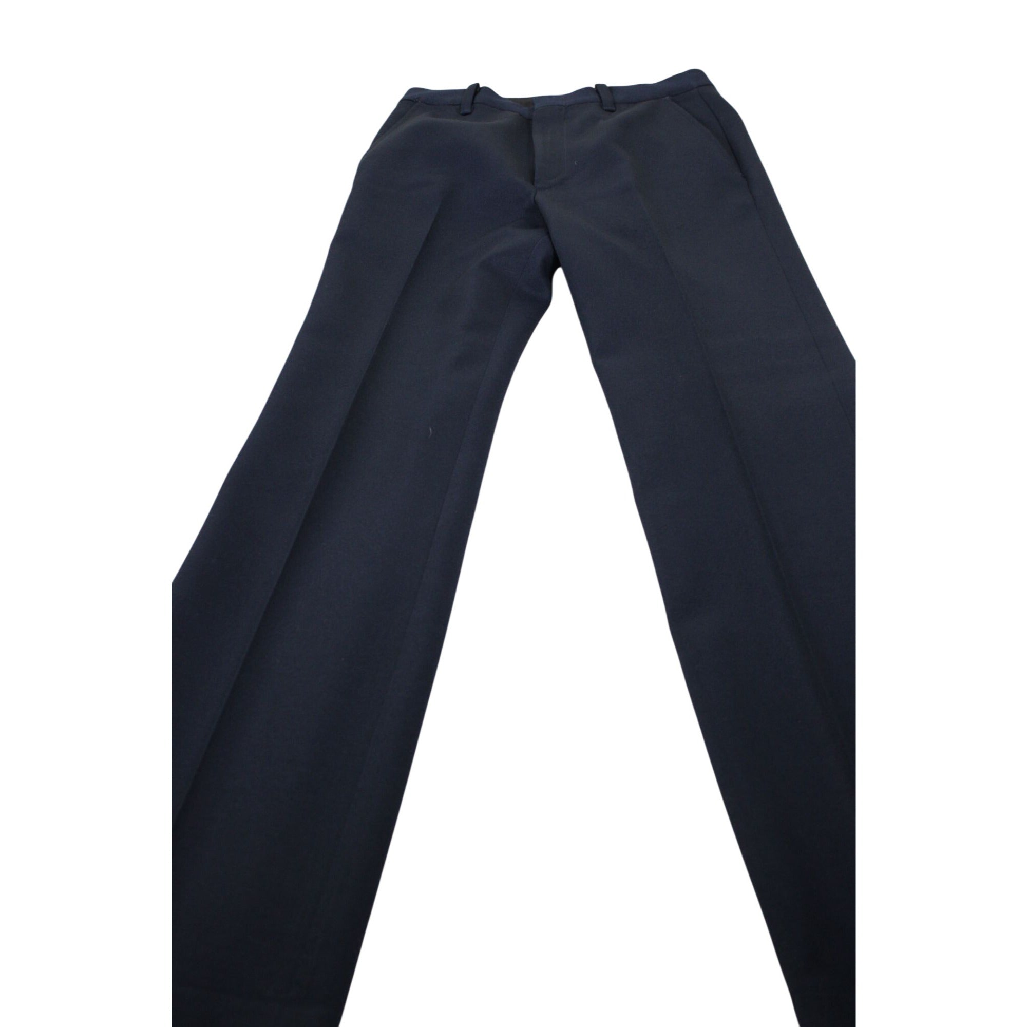 JCPenney Comfort Slacks Navy Blue Stretch Fabric Dress Pants Tailored Fit Mens Size 38x32