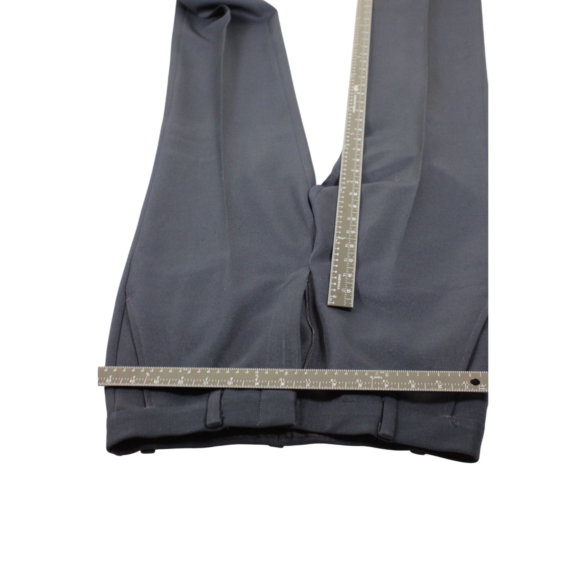 JCPenney Comfort Slacks Navy Blue Stretch Fabric Dress Pants Tailored Fit Mens Size 38x32