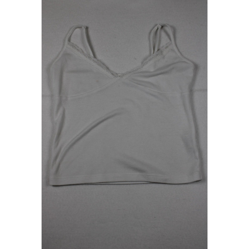 White Lace-Trim Camisole By No Boundaries Size S