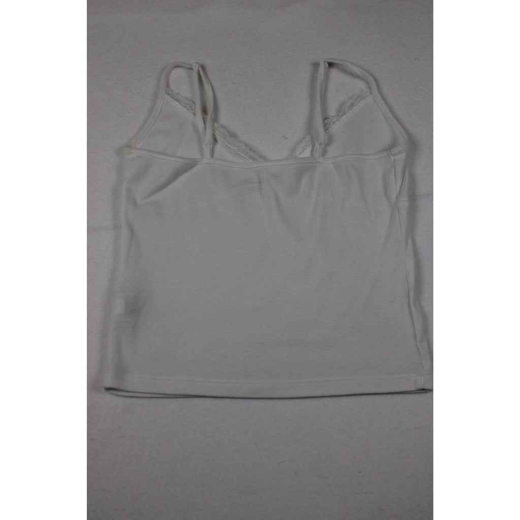 White Lace-Trim Camisole By No Boundaries Size S