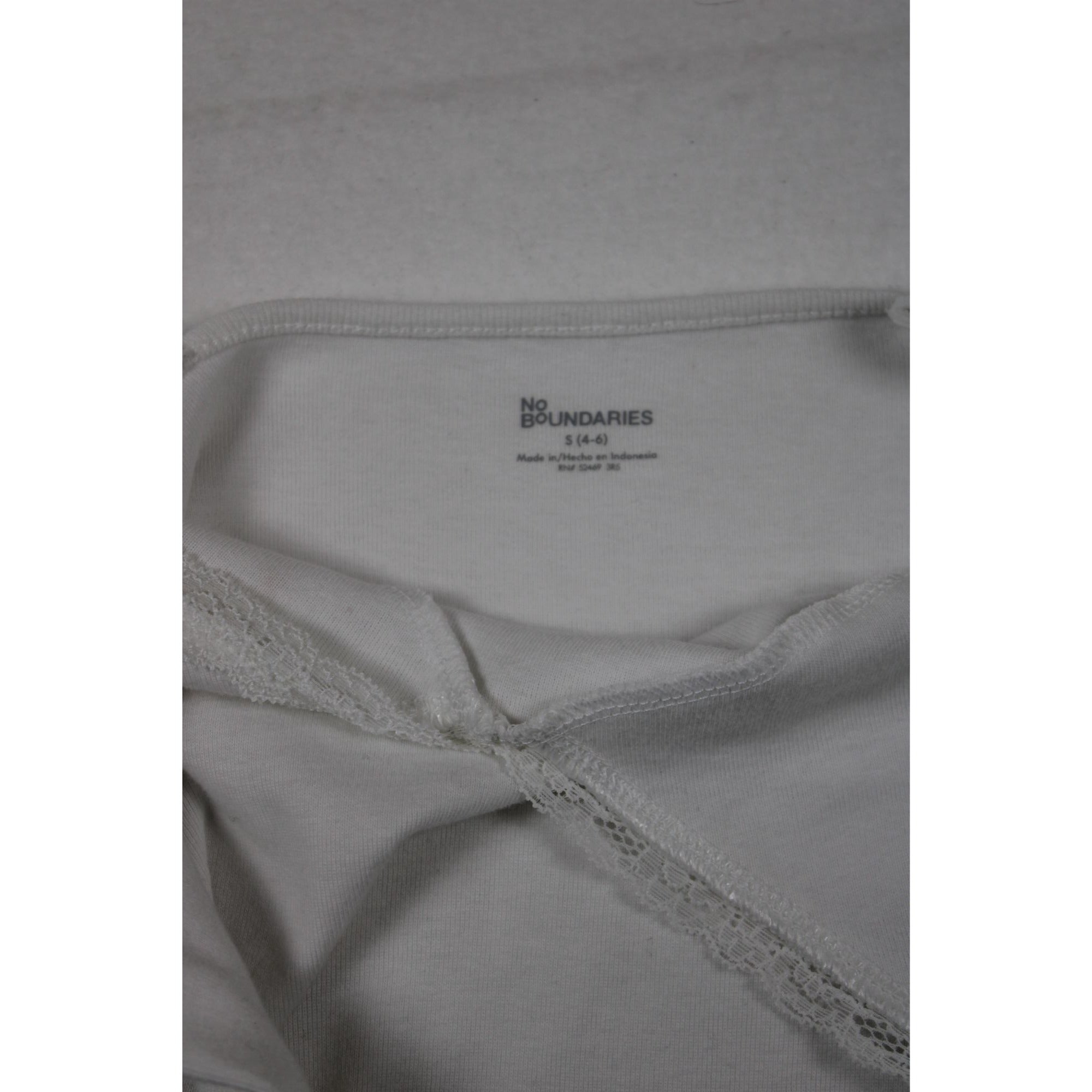White Lace-Trim Camisole By No Boundaries Size S