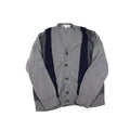 Calvin Klein Mens XL Gray & Navy Button-Up Cardigan Sweater