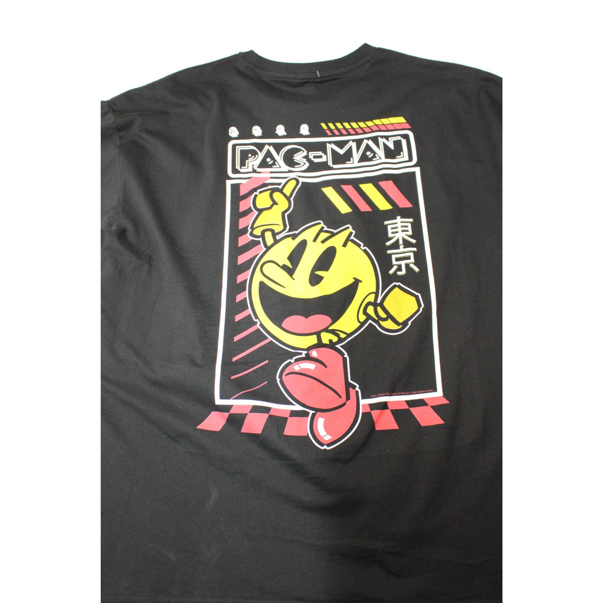Brisco Brands Pac-Man Tokyo Graphic T-Shirt Black 3X Large Cotton Casual Tee