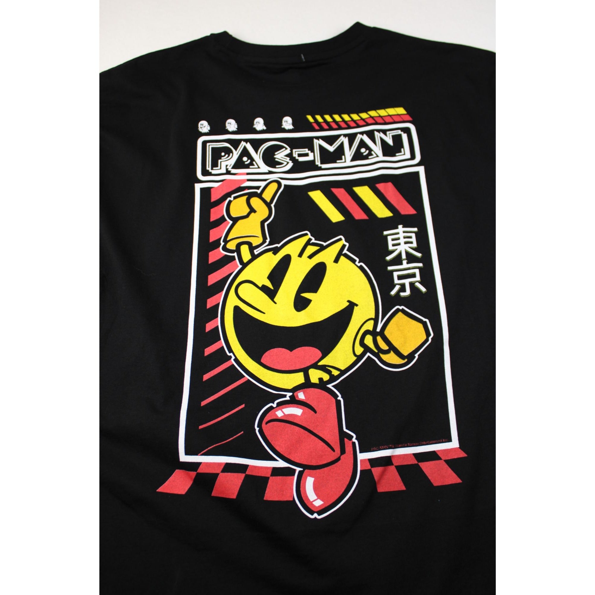 Brisco Brands Pac-Man Tokyo Graphic T-Shirt Black 3X Large Cotton Casual Tee